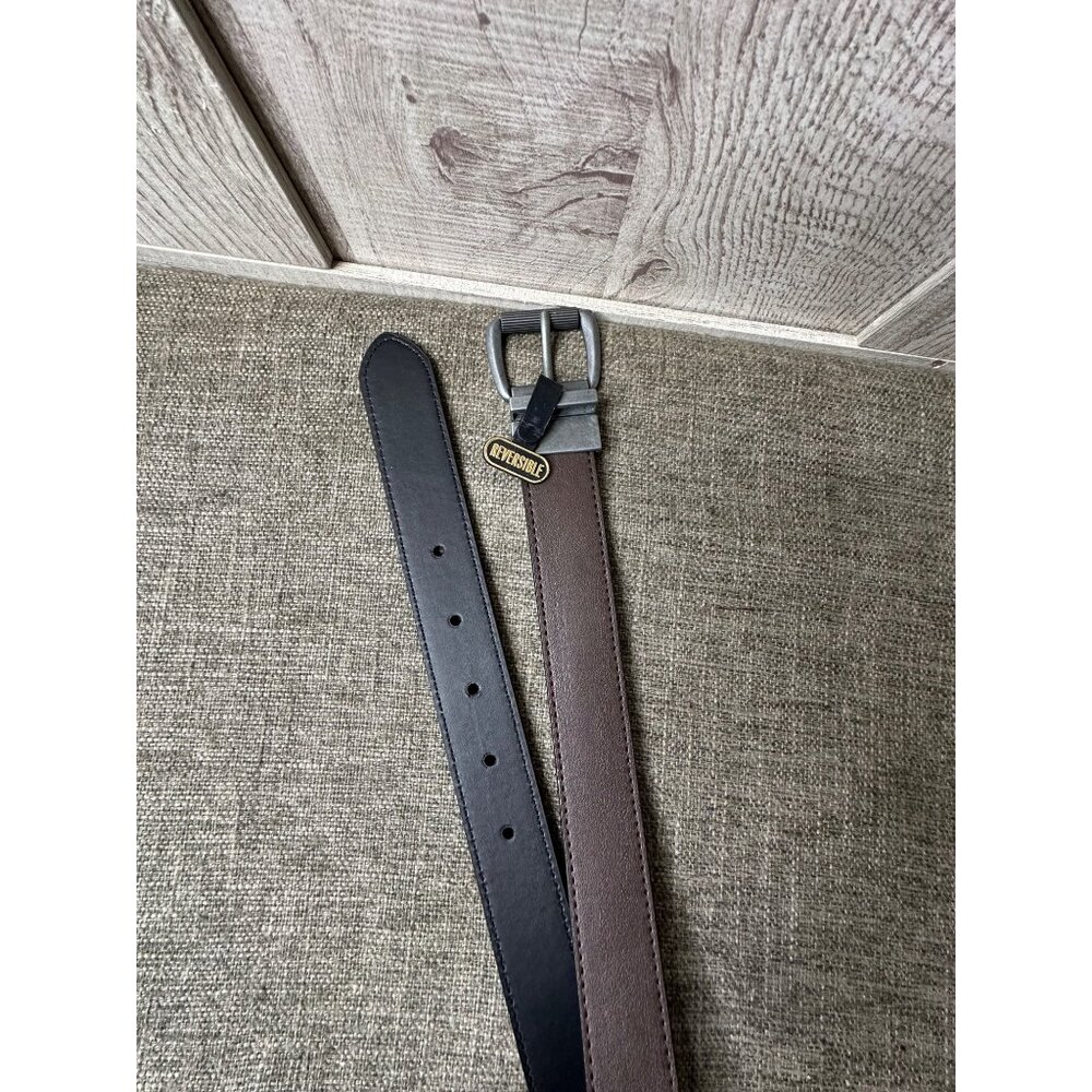 Brown & Black Reversible Belt Tan Dyed Manmade Materials Tandy Brands XS